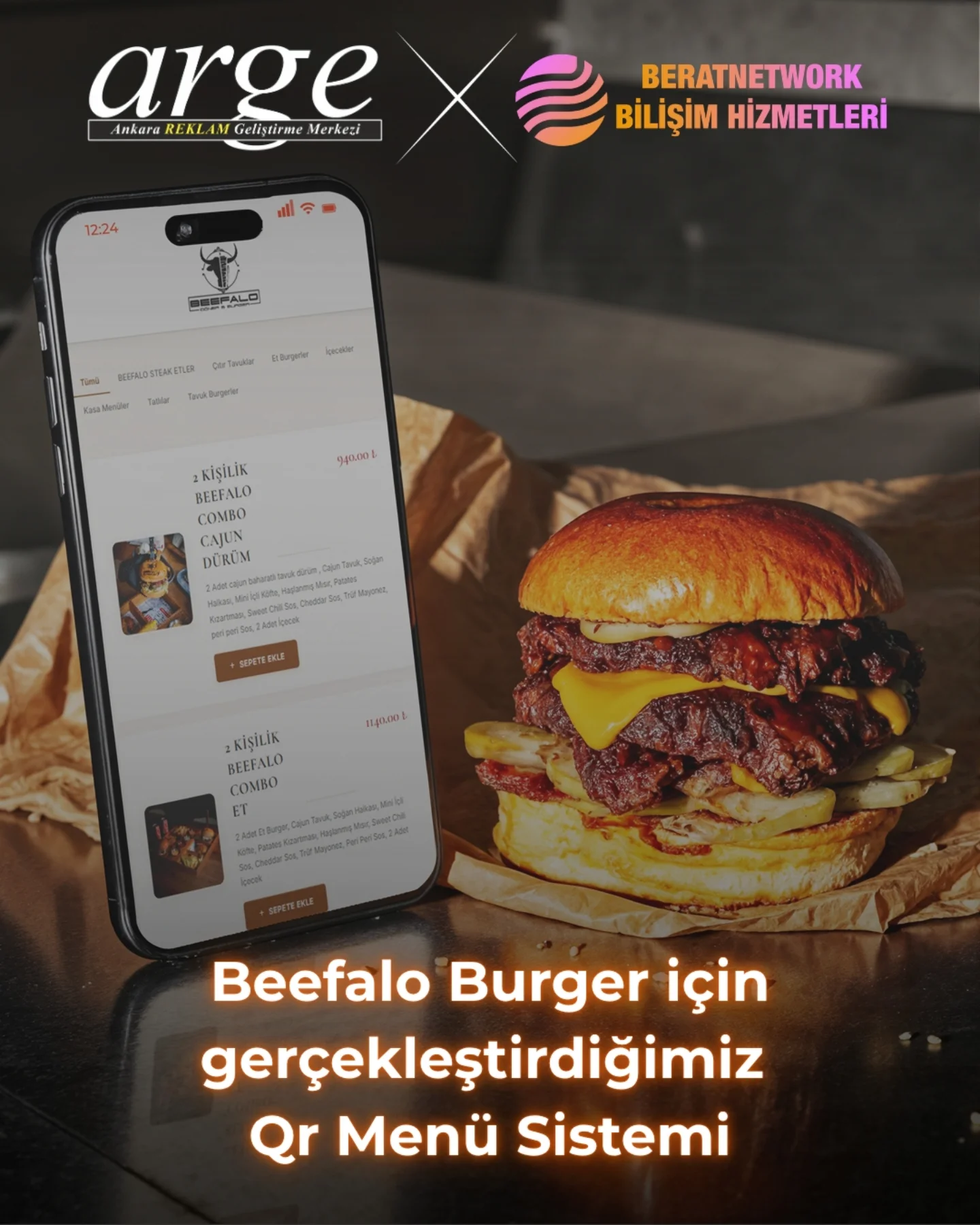 Beefalo Burger Menü